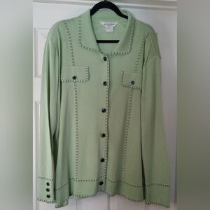 Green Button-Up Blouse
